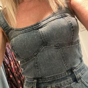 Le Lis Women's Blue Denim dress xs